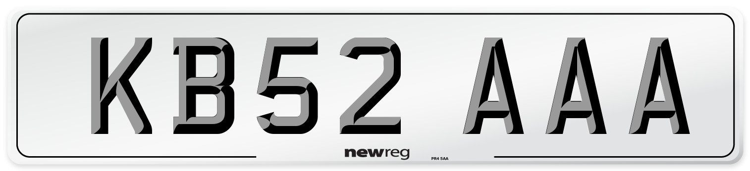 KB52 AAA Number Plate from New Reg